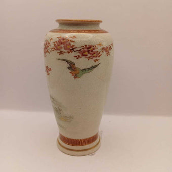 Asian vase cherry tree and birds