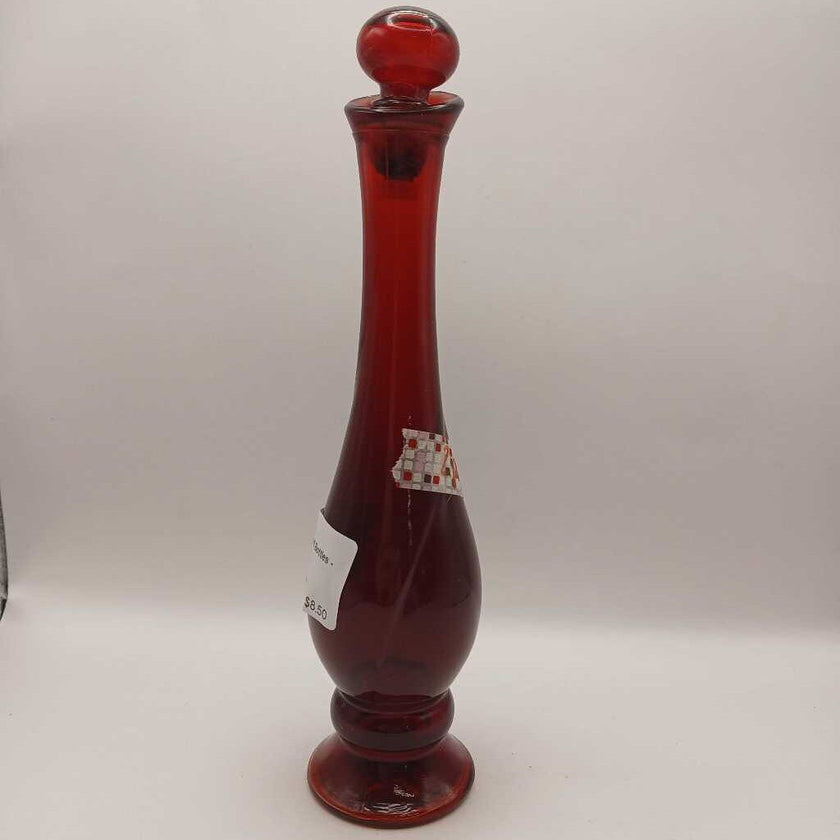 Vtg Avon Ruby Red Bottles - 2 pcs