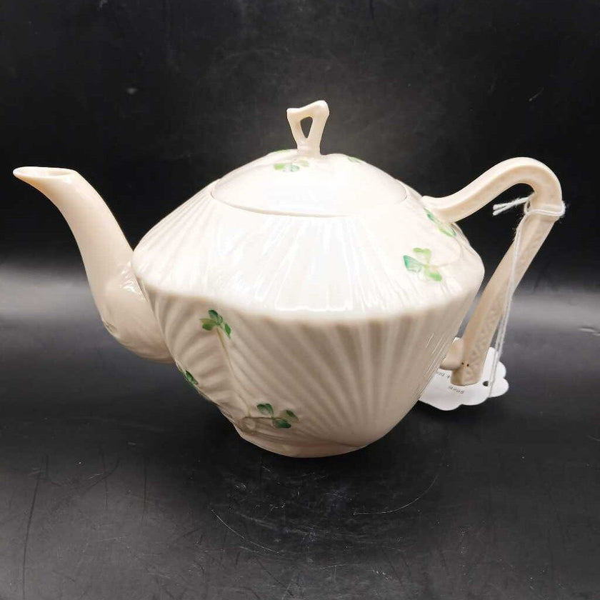 Belleek Black Harp Teapot