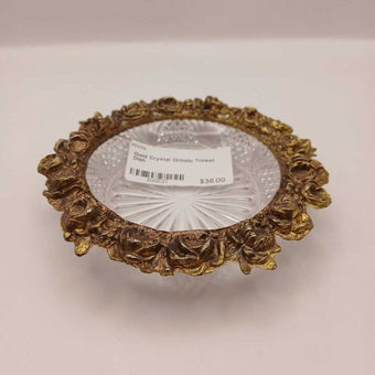 Gold Crystal Ormolu Trinket Dish