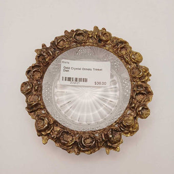 Gold Crystal Ormolu Trinket Dish