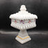 Vtg White Milk Glass Wedding Cake Box with lid by Westmoreland Glass