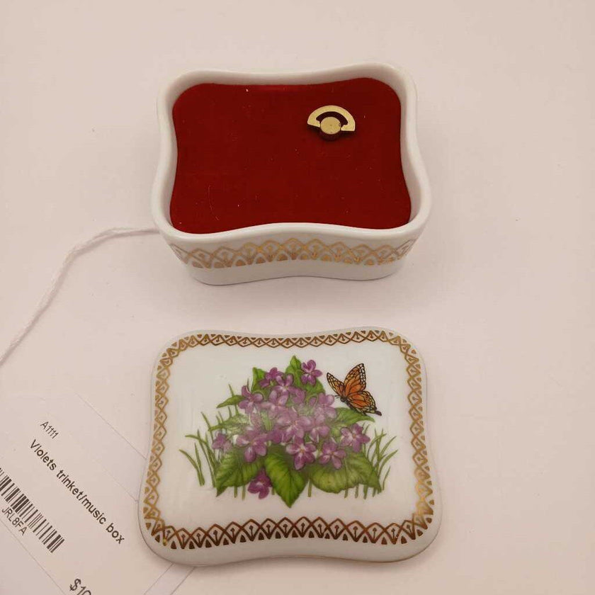 Violets trinket/music box