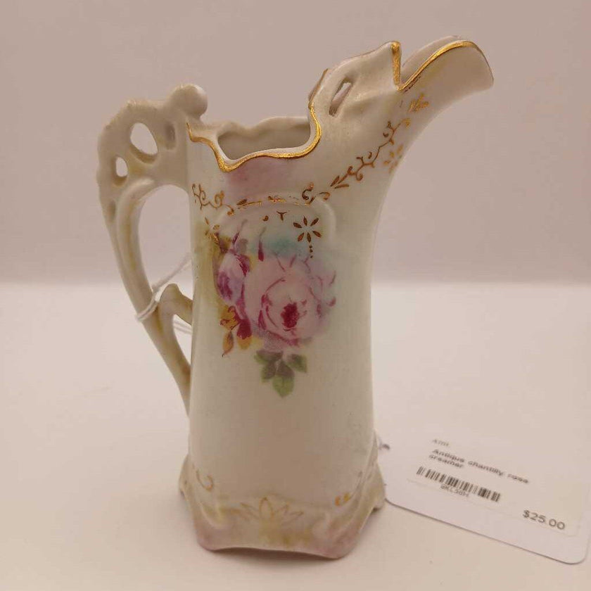 Antique chantilly rose creamer