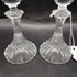 Pair of glass candle holders