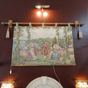 Large tapestry w/rod and tassels