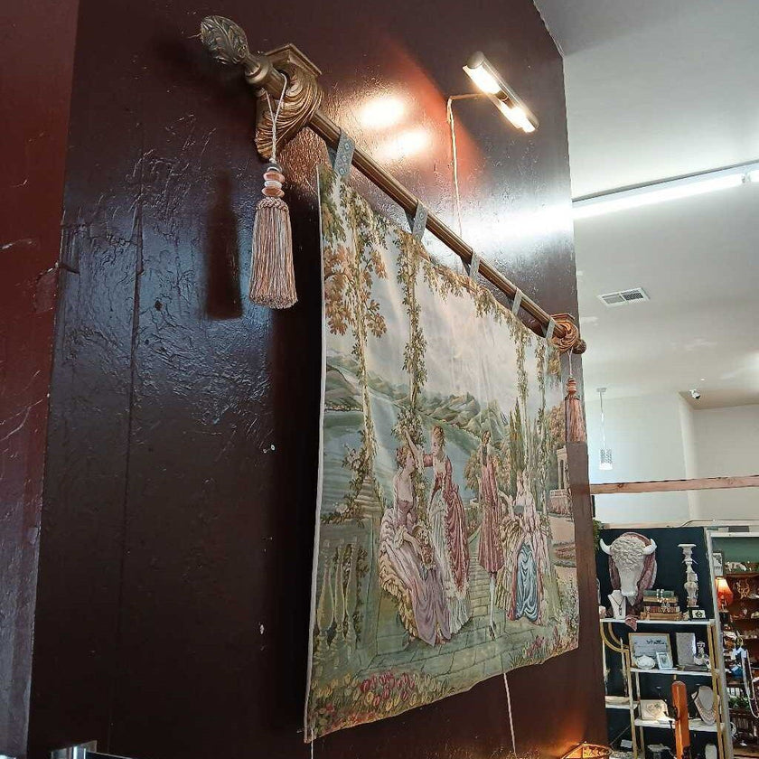 Large tapestry w/rod and tassels
