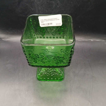 VTG 1950's Emerald Green , Indiana Glass Pedestal Candy Dish