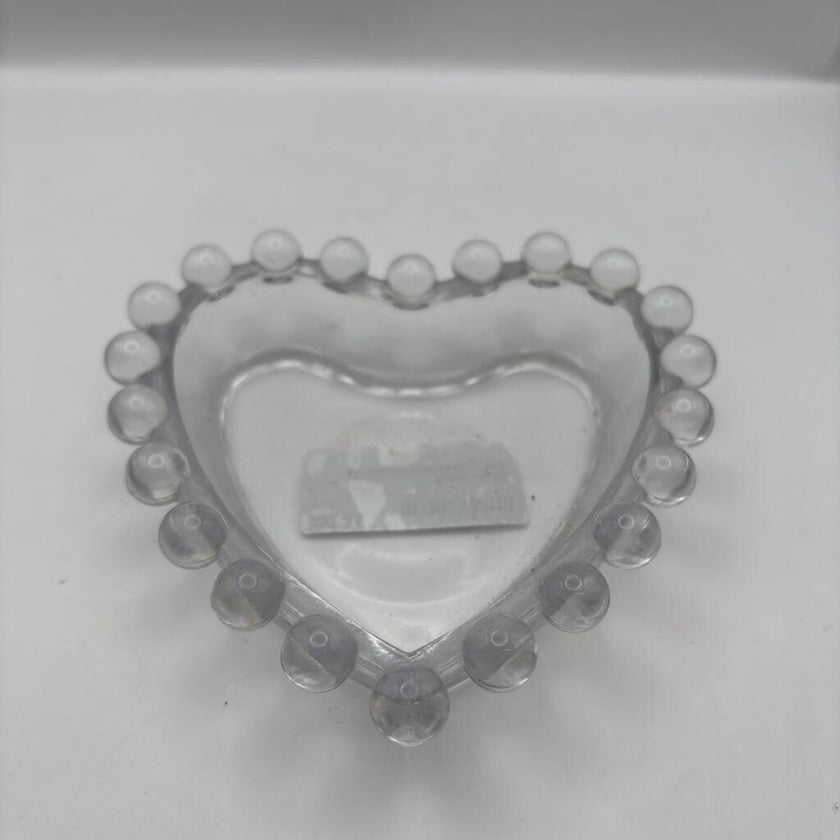 Heart-Shaped Decorative Glass Bowl
