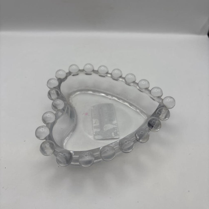 Heart-Shaped Decorative Glass Bowl