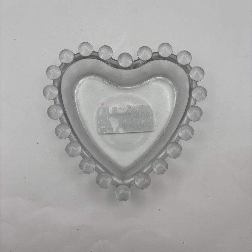 Heart-Shaped Decorative Glass Bowl