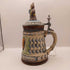 West Germany Hand Painted Beer Stein with Figural Lid