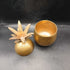 Vintage solid, brass, pineapple container