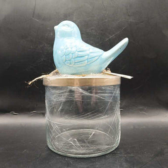 Round Jar w/ Blue Bird Lid