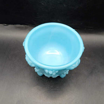 Portieux Vallerysthall Turquoise Blue Milk Glass