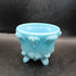 Portieux Vallerysthall Turquoise Blue Milk Glass