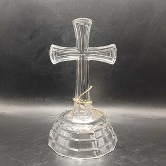 VTG DePlomb Lead Crystal Cross on a Pedestal base