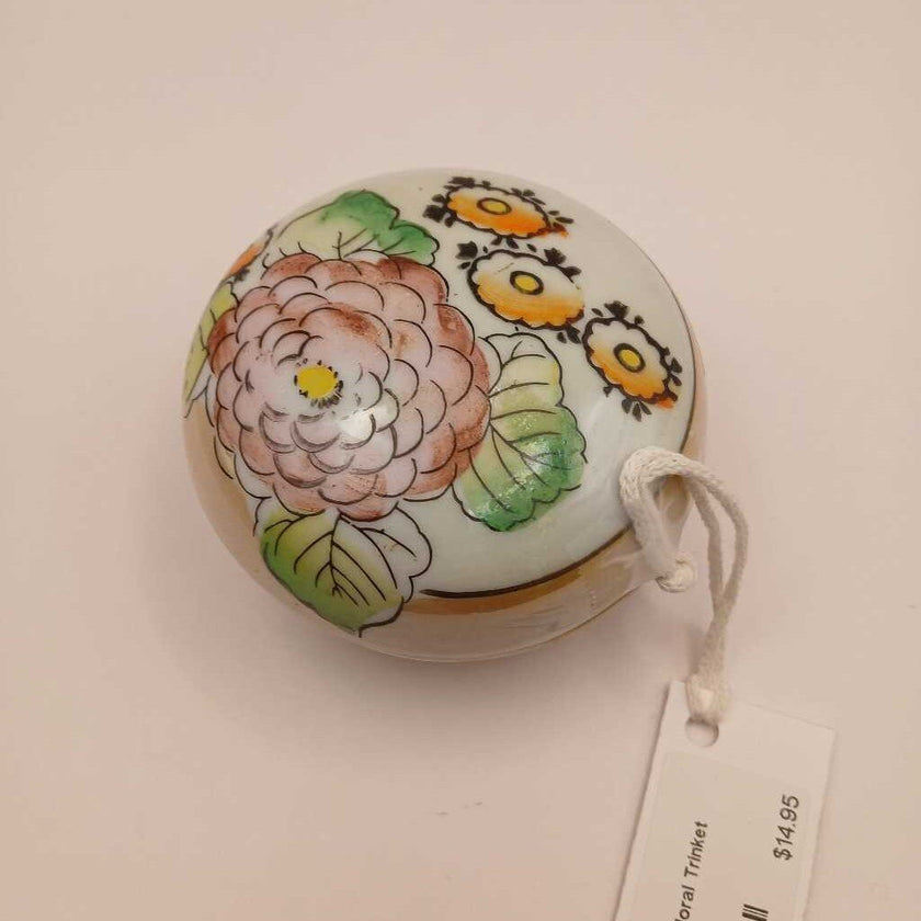 Lusterware Floral Trinket Dish, Japan