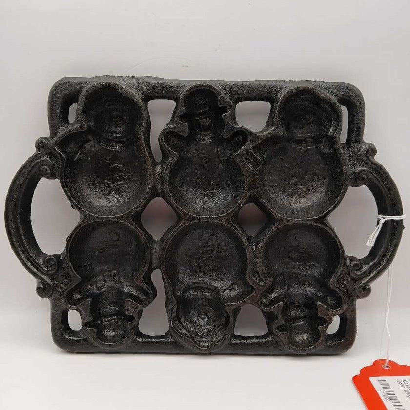 Cast Iron Cookie Forms By John Wright - Snowman