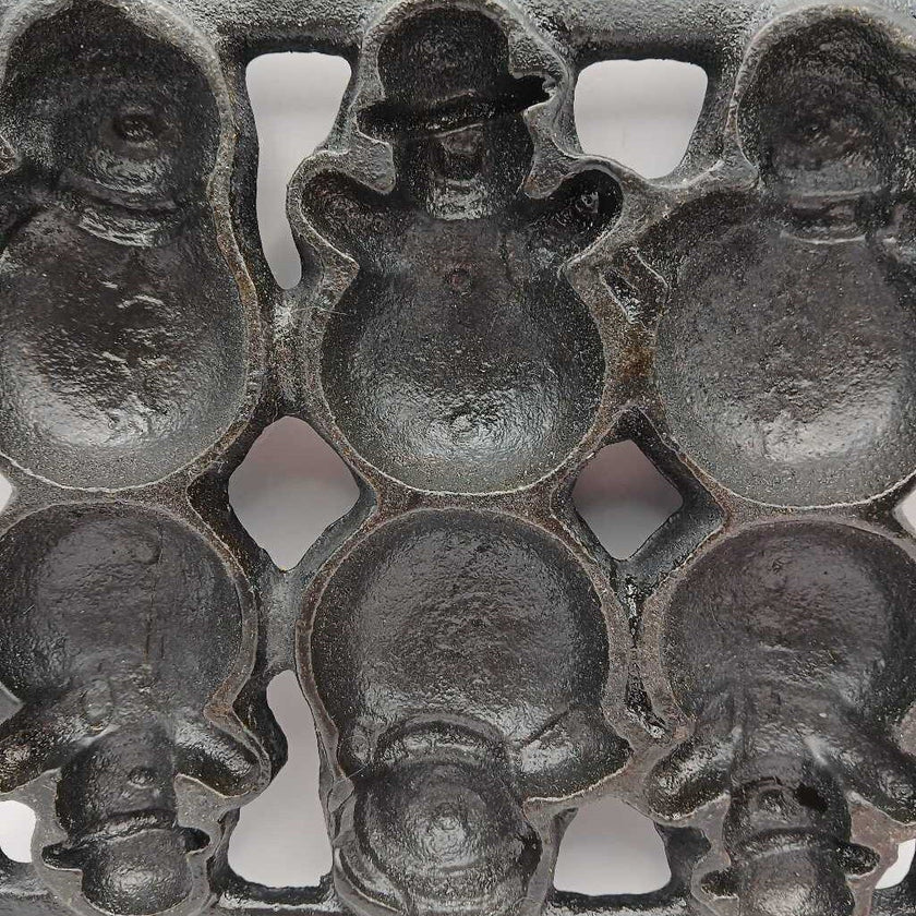 Cast Iron Cookie Forms By John Wright - Snowman
