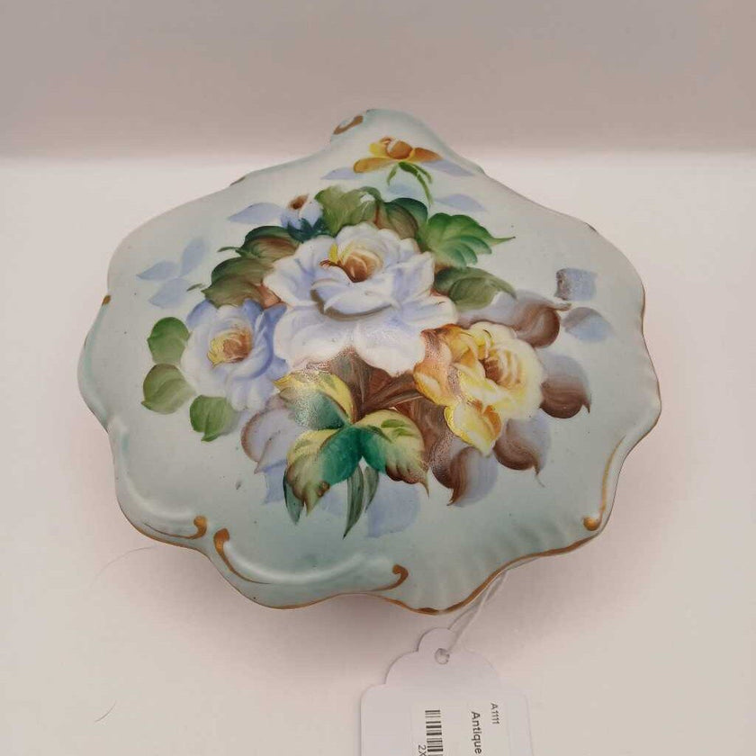 Antique blue flower box