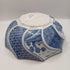 Gumps Japanese 10-Sided Polygon Porcelain Blue and White Stamped Bowl CitiThrifts