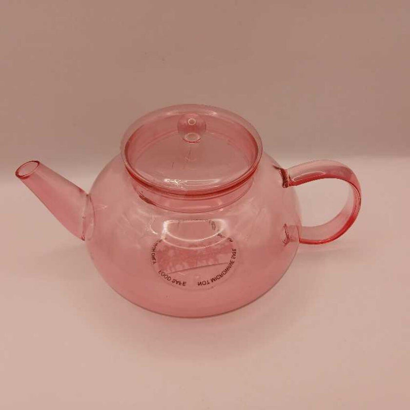 Vintage Pink Glass Teapot
