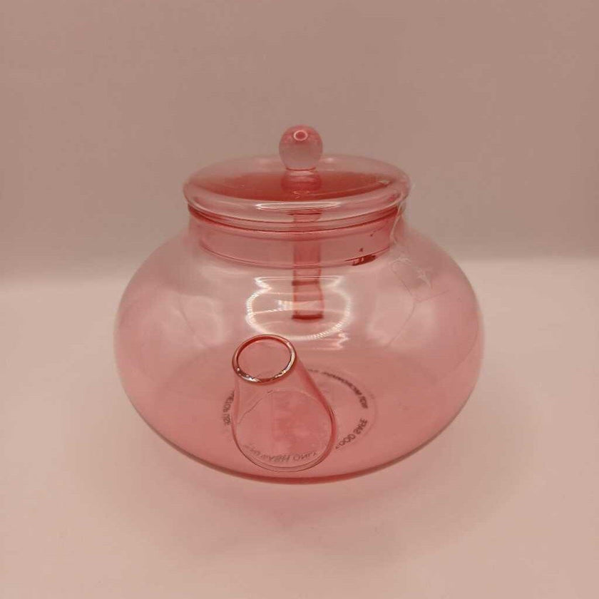 Vintage Pink Glass Teapot