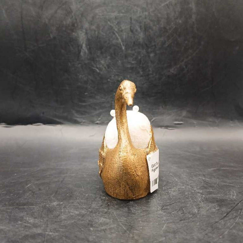 Gold Swan Decorative Figurine with Pearls