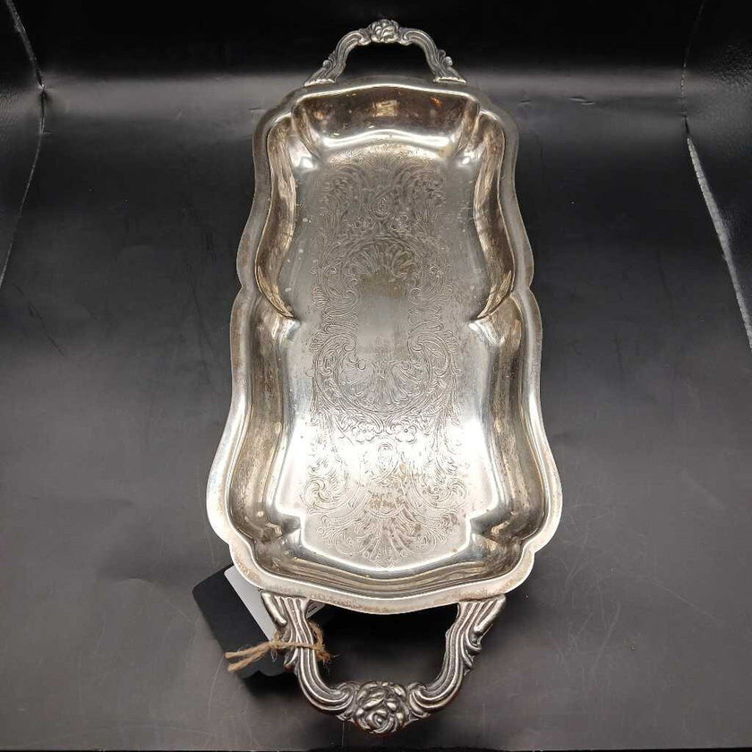 Silver Plate Long Footed Tray