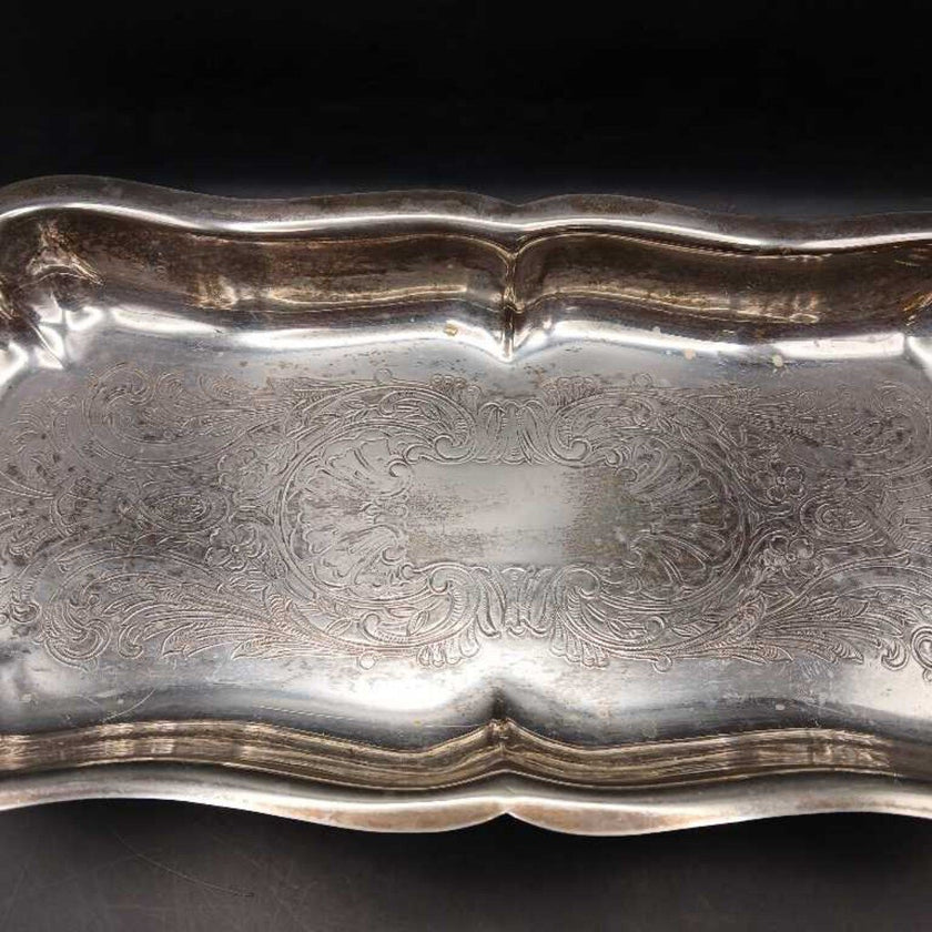 Silver Plate Long Footed Tray