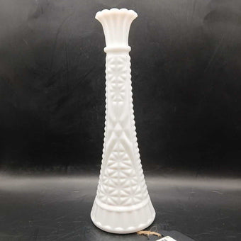 Milk Glass Vase - Stars and Bars