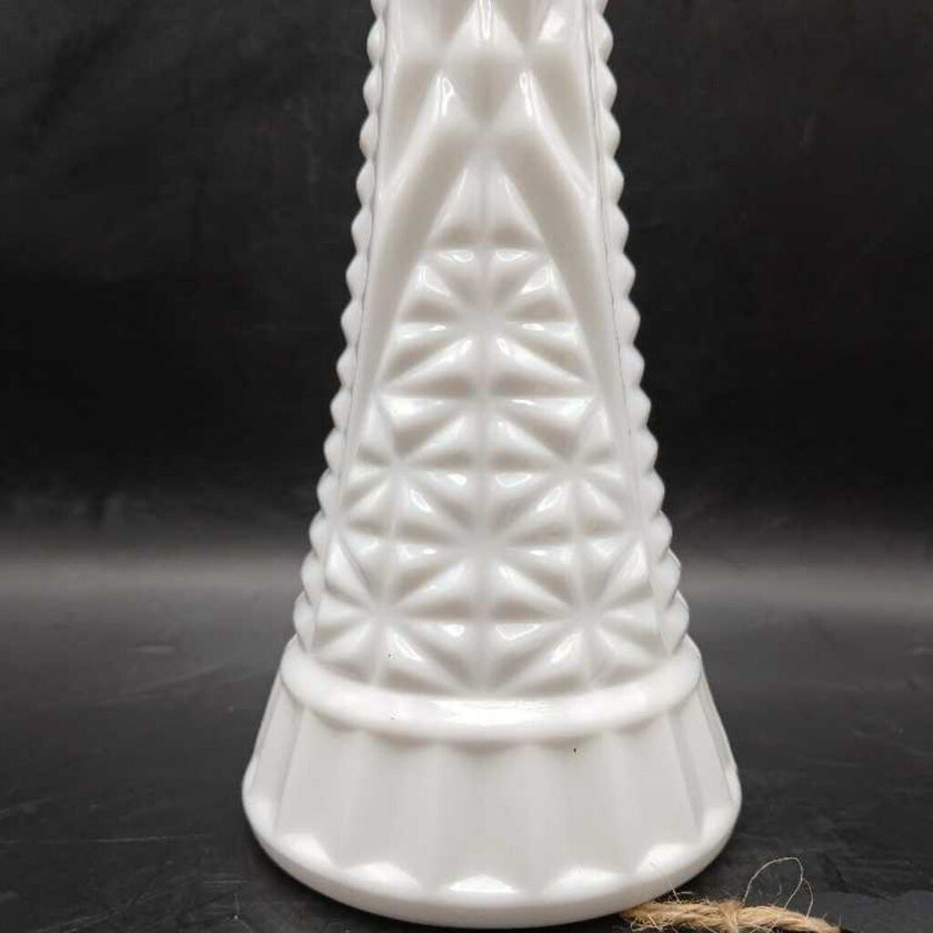 Milk Glass Vase - Stars and Bars