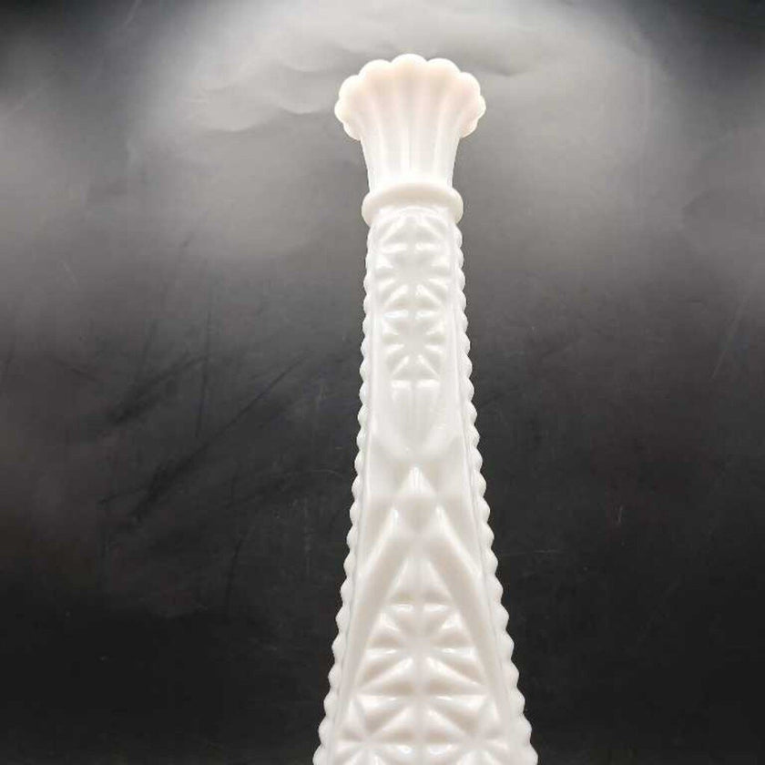 Milk Glass Vase - Stars and Bars