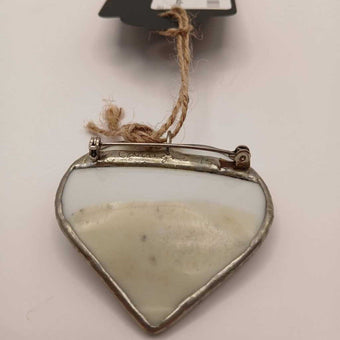 Signed Heart Shaped Brooch