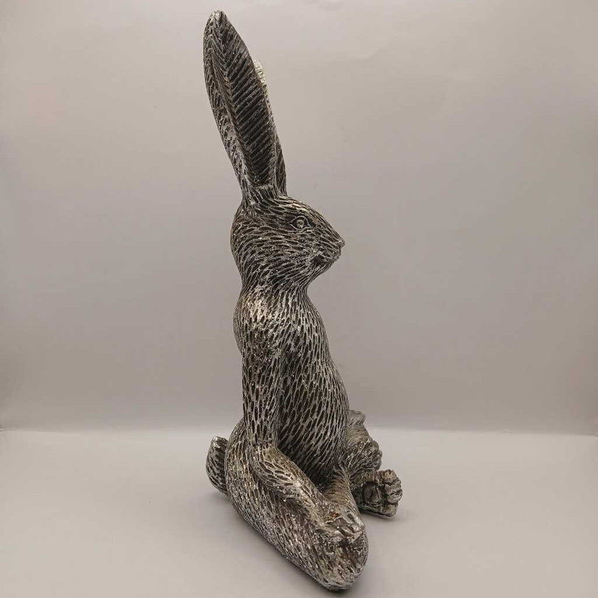 Gray glitter, rabbit, setting