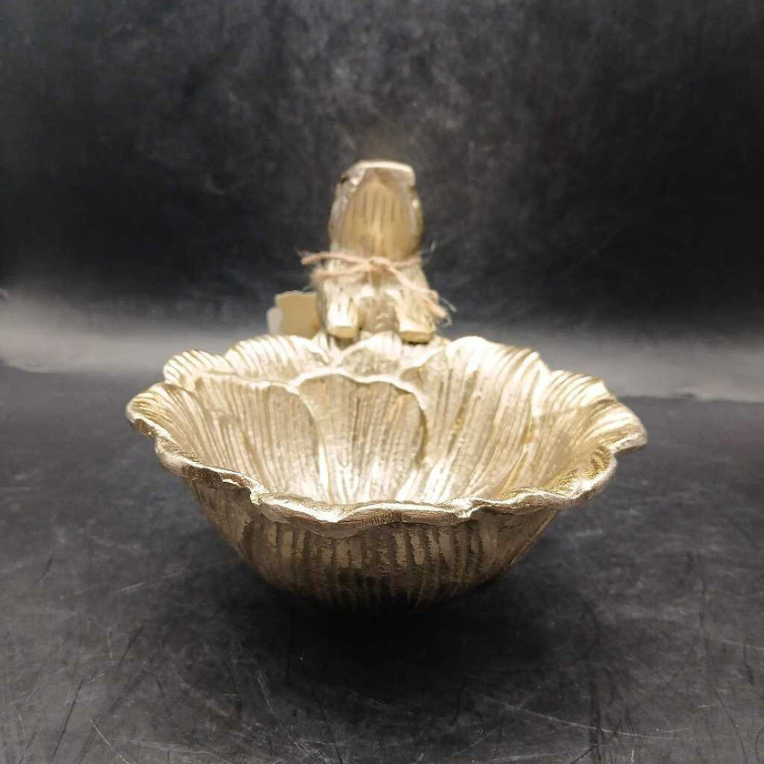 Gold Metal Decorative Rabbit Candy Dish