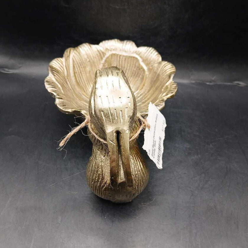 Gold Metal Decorative Rabbit Candy Dish