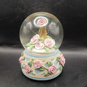 VTG Floral Globe Music Box