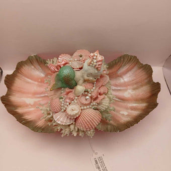 VTG Kenmar Bradley RARE MCM Mermaid Sleeping on Coral & Clam Shells Trinket Dish, Kitschy!