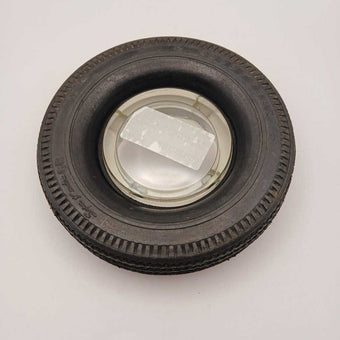1950's glass ashtray & GOODYEAR Tire Advertising