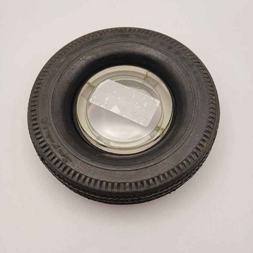 1950's glass ashtray & GOODYEAR Tire Advertising