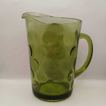 Hazel Atlas Emerald Green Thumbprint Pitcher