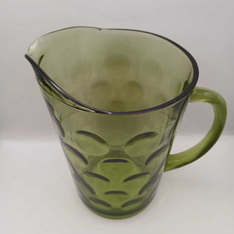 Hazel Atlas Emerald Green Thumbprint Pitcher