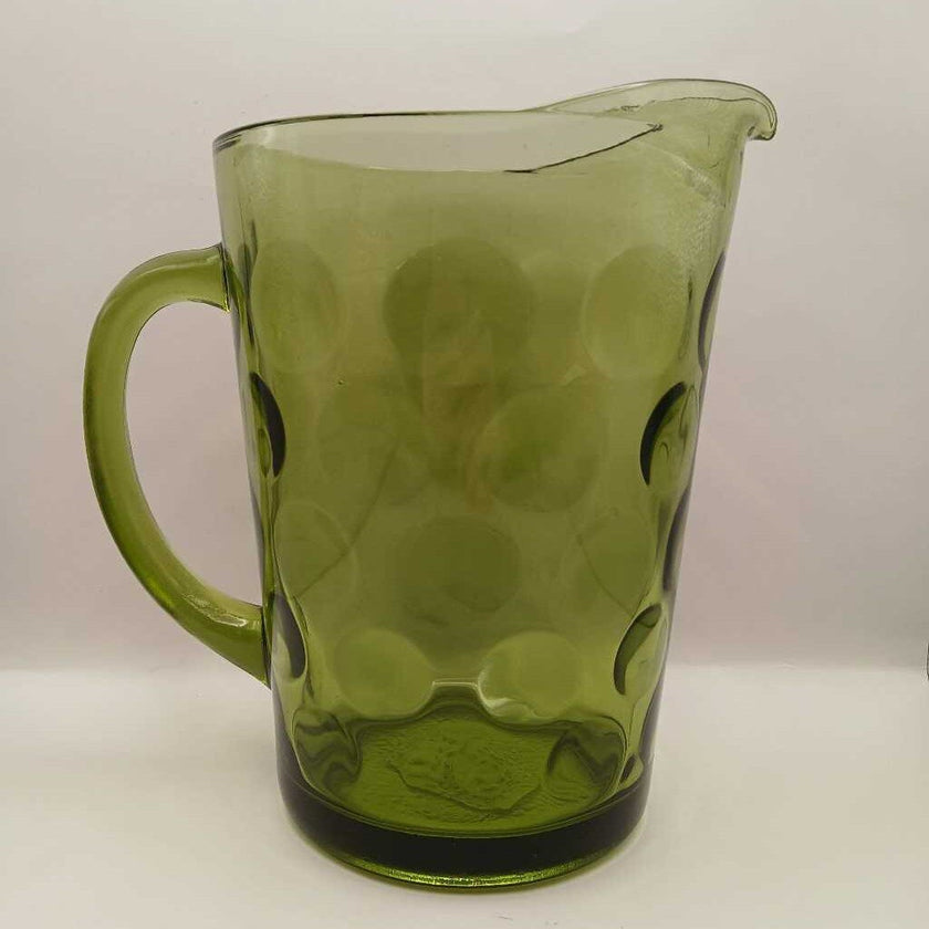 Hazel Atlas Emerald Green Thumbprint Pitcher