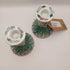 Chinese Famille Verte Porcelain Bok Choy Candlesticks Set