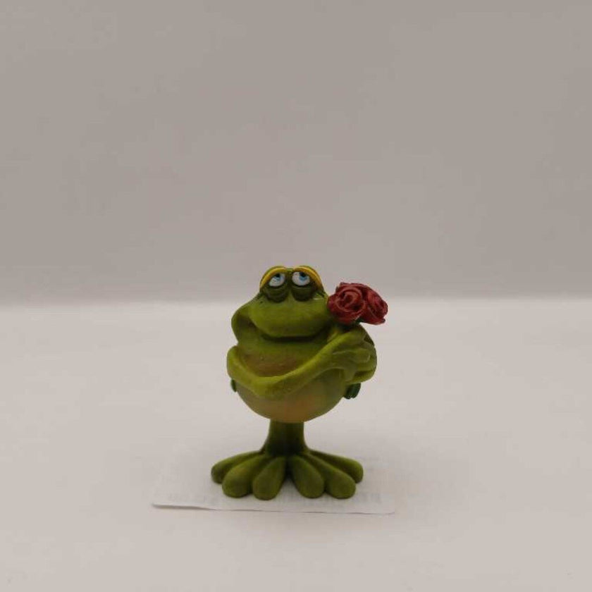Russ Frog Holding Roses