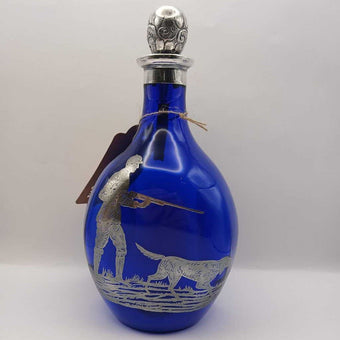 Cobalt Blue with Silver Inlay 3-sided 