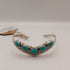 Mid-Century Native American Sterling Silver Turquoise Cuff Bracelet