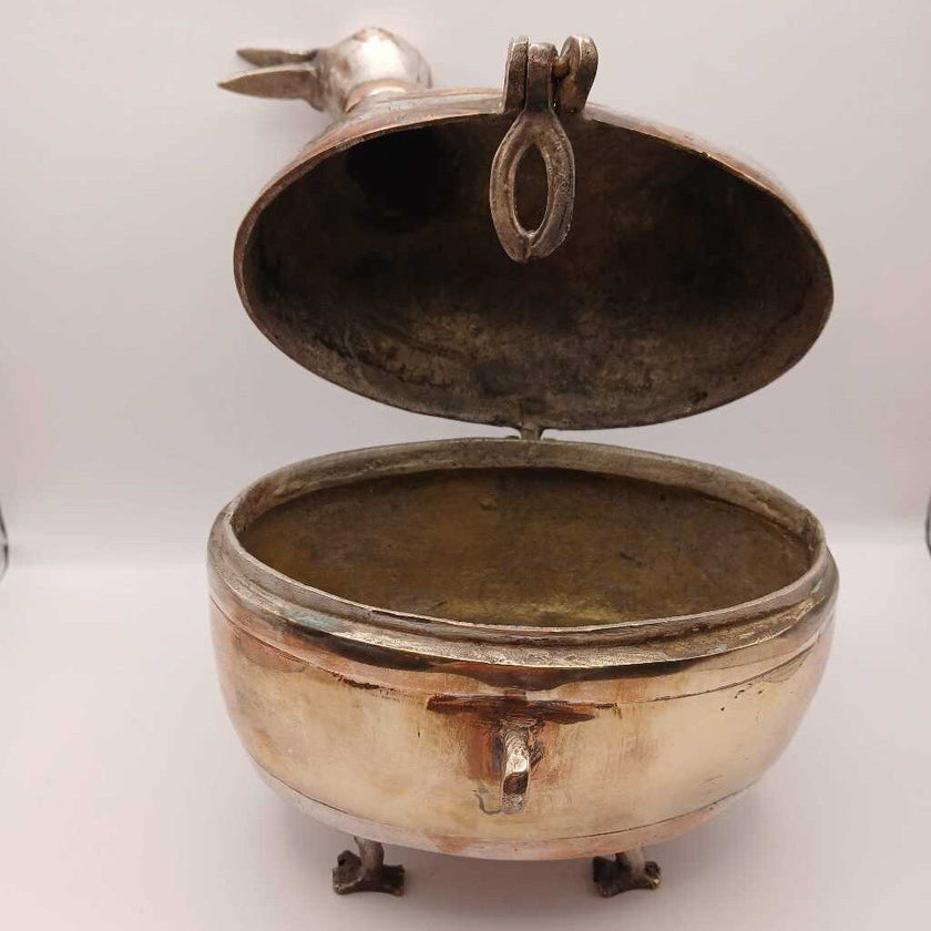 Don Freedman Brass & Copper Metal Duck Art Sculpture Box